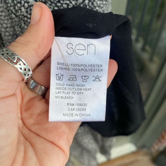 Sen BLACK SNAKE ASYMMETRICAL DRESS Size Medium, VIP RUNWAY DRESS, MSRP $1000+ - Picture 9 of 12